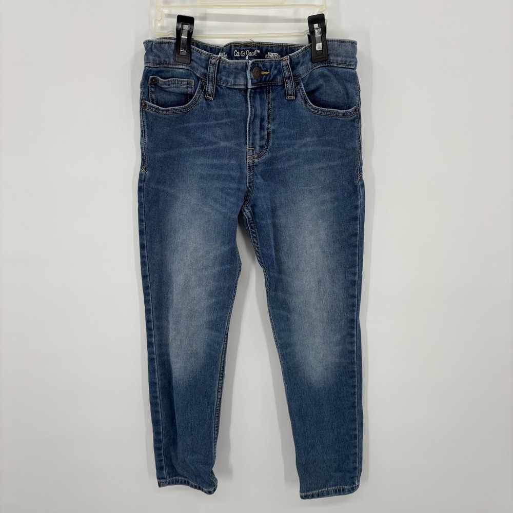 Cat & Jack Jeans Kids‎ Size 10 Blue Stretch Medium Wash Denim Pants School Basic